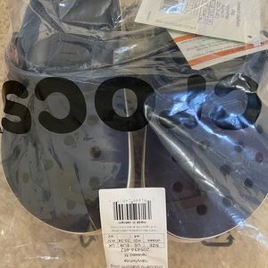 New!!Crocs Crocband Platform Clog Navy/White m2/w4